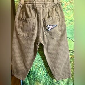 Zara Boys Olive Khaki Pinstripe Kids Pants: NWOT
